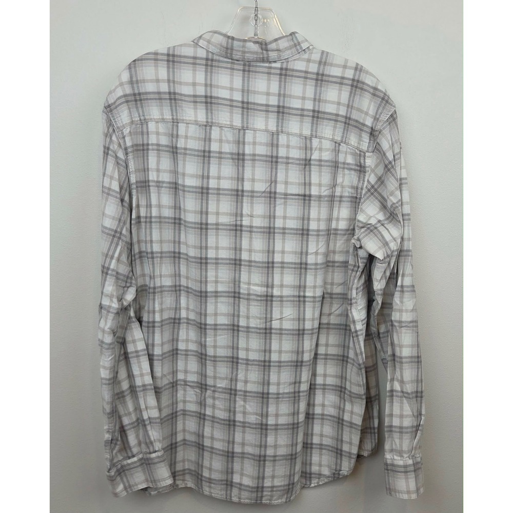 Columbia Mens Plaid Button Down Shirt Long Sleeve Neutral Medium 100% Cotton - Picture 3 of 11